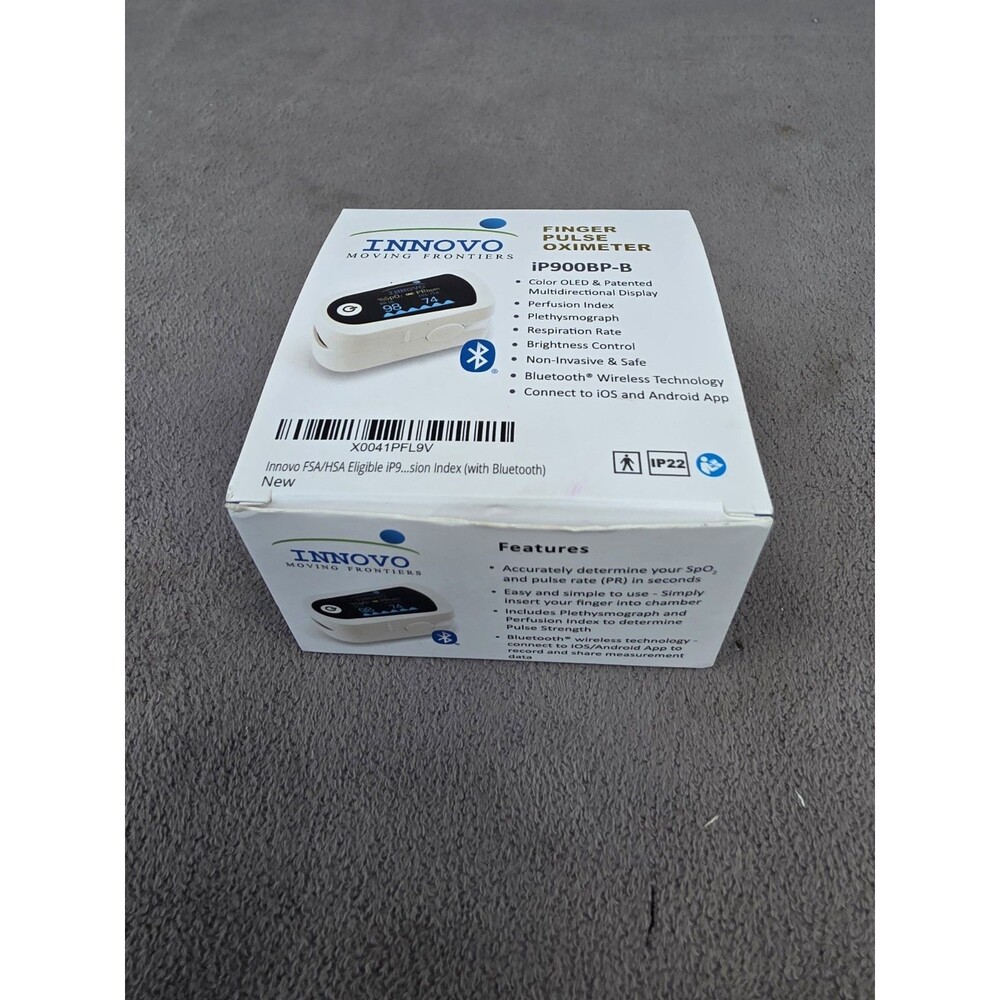 Innovo Finger Pulse Oximeter ip900P Bluetooth Capabilities